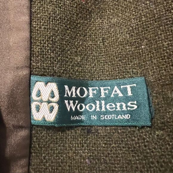 VTG Moffat Woollens Scotland Green Donegal Suit Jacket Wool Blazer Size LG - Picture 7 of 11